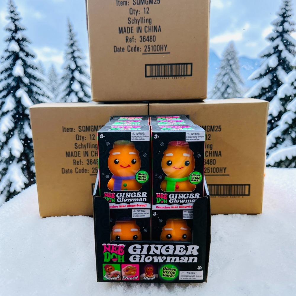 1 Case Nee Doh Squishy Ginger Glowman 3 Colors Rare Authentic Sensory Toy 12 Per